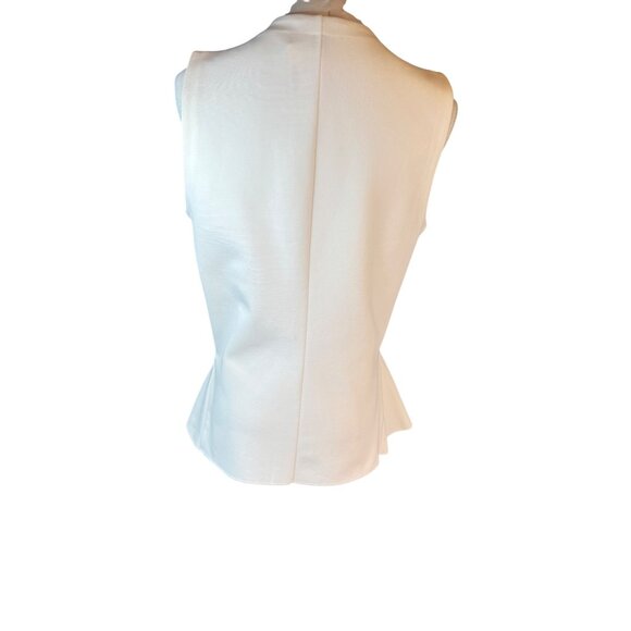 NWT J.Crew Medium Off White Sleeveless Peplum - Picture 15 of 16